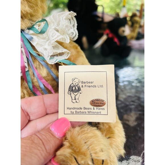 1989 Clementine Handmade Barbara Whisnant Bear Barbear Distressed Mohair 11” - Picture 5 of 6